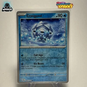 Cryogonal 047/191 Holograma Inverso Pokemon Juego de Cartas Coleccionables: Surging Sparks COMO NUEVO ENVIADO HOY - Imagen 1 de 2