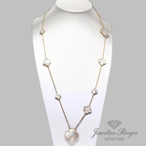 Van Cleef & Arpels Collier Magic Alhambra Gelbgold 750 Perlmutt VCARD79500 - Bild 1 von 4