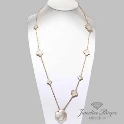Van Cleef & Arpels Collier Magic Alhambra Gelbgold 750 Perlmutt VCARD79500 - Bild 1 von 4