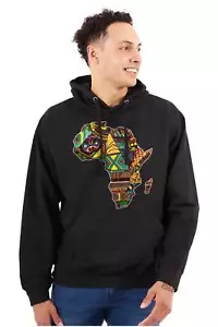Black History African Continent Tribe Pattern Hoodie Hooded Sweatshirt Men Women - Picture 1 of 5