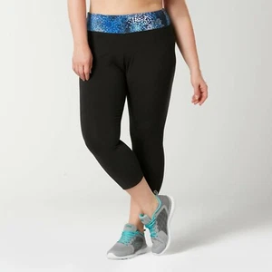 Pantalones de yoga Plus para mujer talla 3XL negros/azules - Imagen 1 de 1