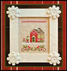 Country Cottage Needleworks Cross Stitch Chart ~ Elves Workshop w/Button - Picture 1 of 2