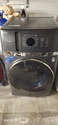 GE PFQ97HSPVDS 4.8cu.ft. Smart Washer Dryer - Carbon Graphite - Image 1 of 4
