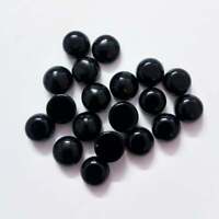 Top Natural 13X13 MM Black Onyx Round Flatback Cabochon Loose Gemstones SP-50