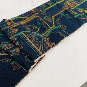 City of Lights #C 7x59 tessuto kimono seta tsumugi vintage tessuto a mano TH80 - Foto 1 di 7