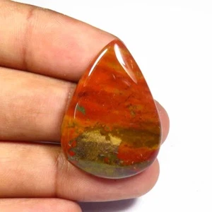 Bloodstone Cabochon Polished Pear Smooth 31x22 mm Natural Red Gemstone BO-146 - Picture 1 of 4