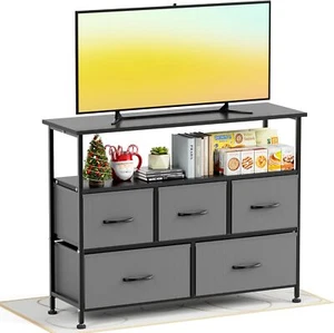 Dresser TV Stand Entertainment Center with 5 Drawers Media Console Table for TV - Picture 1 of 8
