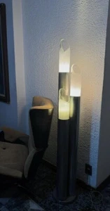 Dominici - Authentic and Rare Working Floor Lamp - With chrome tubes with Murano - Picture 1 of 4
