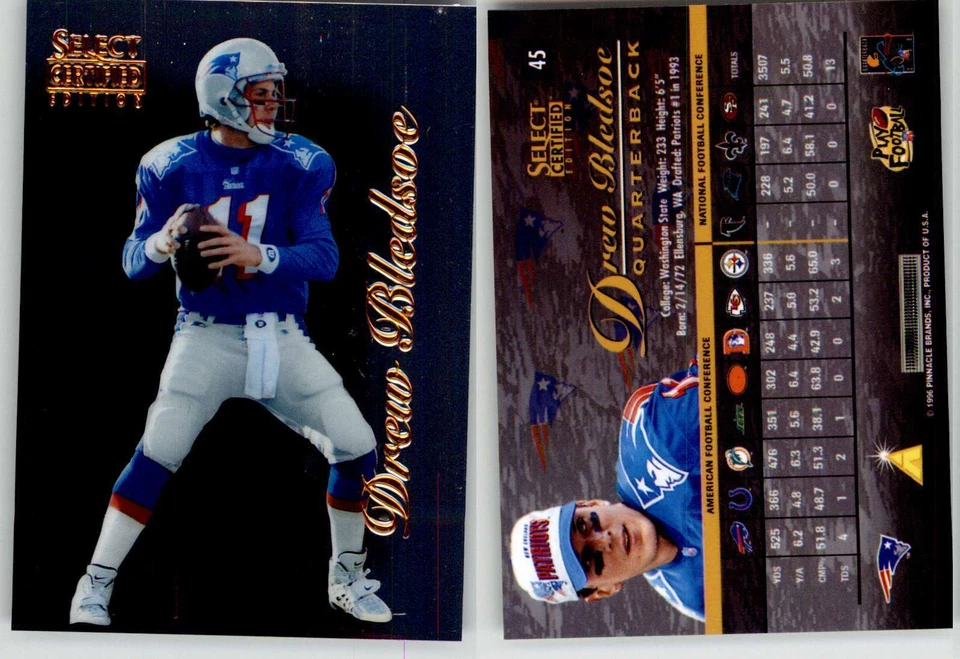 Drew Bledsoe 1996 Select Certified #45 Patriots EX - Image 1 of 1