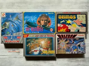 Nintendo Famicom TOP GUN & SKY DESTROYER & Star Force & Geimos & Baltron Japan - Picture 1 of 12