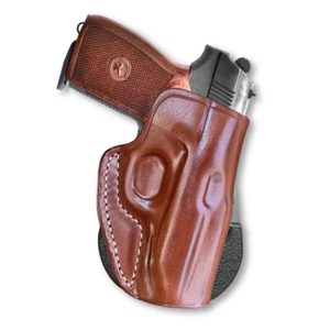Leather OWB Paddle Holster Fits, Makarov PM 9mm 380 ACP 3.68'' Barrel R/H #1190# - Picture 1 of 8
