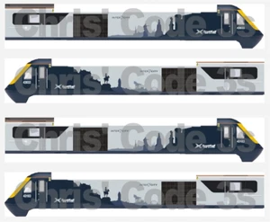 Adhesive Vinyl Class 43 HST Decal suit OO gauge Hornby / Lima - Scotrail livery - Picture 1 of 1