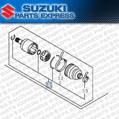 NUEVO KIT MALETERO CV INTERIOR TRASERO IZQUIERDO SUZUKI 2016 - 2023 KING QUAD LT-A LTA 400 OEM Foto 1 de 4