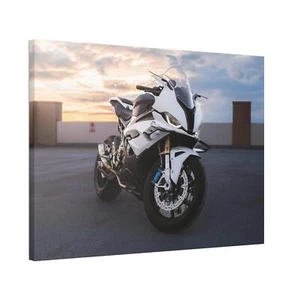 BMW Inspired S1000RR High Resolution Museum Quality Horizontal Canvas Print #040 - Picture 1 of 10