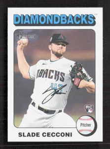 Slade Cecconi 2024 Topps Heritage #397 borde blanco paralelo - Imagen 1 de 2