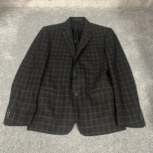Valentino Spa Wool Sport Cost Jacket Sz 42R Black Windowpane Sport Coat - Picture 1 of 16