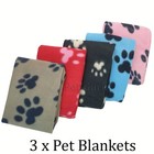 Value pack of 3 Pet Dog Cat Puppy Fleece Blankets Pet Blanket