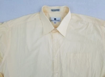 Italo Mondo Mens Long Sleeve Yellow Button Down Dress Shirt 17-1/2/36-37 Tall YN - Image 1 of 4