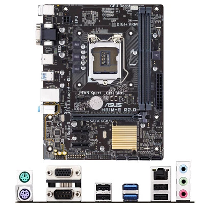 For ASUS H81M-E R2.0 Intel Socket LGA 1150 uATX PC Motherboard DDR3 Mainboard - Image 1 of 4