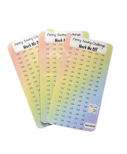 1 X Mark Me Off Laminated Penny Savings challenge card - Picture 1 of 2