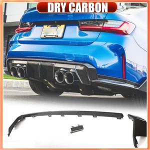 Parachoques trasero difusor de labios tira de ajuste para BMW M3 G80 M4 G82 G83 CARBONO SECO - Imagen 1 de 19