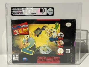 Earthworm Jim 2 Super Nintendo SNES NTSC Sealed VGA 80 Graded - Picture 1 of 6