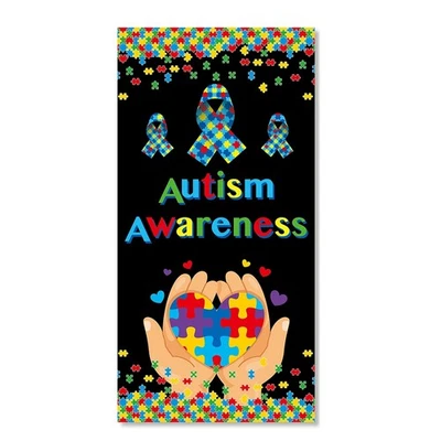 90x180cm Photography Background Fabric World Autism Day Banner Background5650 - Image 1 of 4
