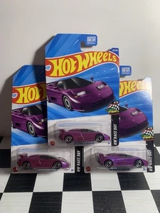 2025 Hot Wheels - 94 Bugatti EB110 SS - Purple - HW Race Day 221/250 - Lot of 3 - Picture 1 of 2