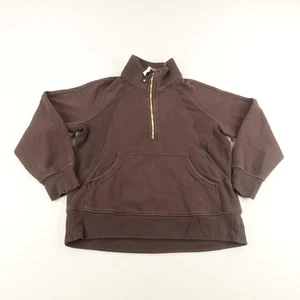 Lululemon Sweatshirt Womens Medium Large Scuba Oversized Funnel Neck 1/2 Zip ^ - Picture 1 of 10