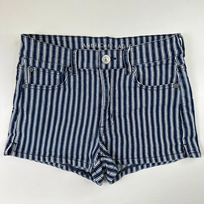 Mini Pantalones Cortos Denim American Eagle Outfitters Talla 6 Rayas Cintura Alta Foto 1 de 4