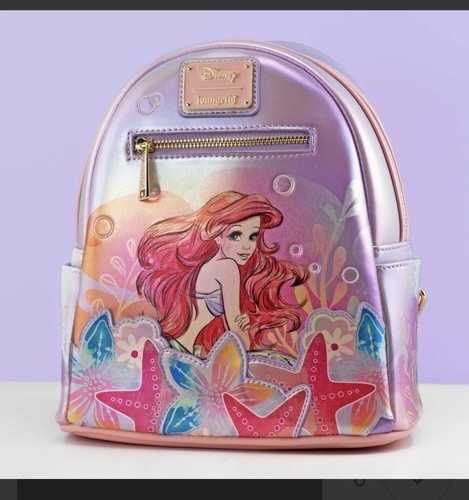 Loungefly Disney Little Mermaid Kiss the Girl Mini Backpack Used Some Lt Stains Loungefly x Disney The Little Mermaid Kiss The Girl Mini  main image 3
