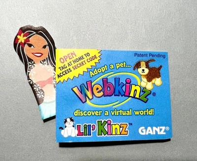 Неиспользованный код ярлык только Lil'Kinz черный белый нахальный собака без плюшевый HS192 Webkinz Ganz - Изображение 1 из 2