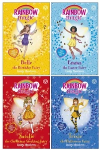 NEW 4 RAINBOW MAGIC FAIRIES Special 3 in 1 collection BELLE EMMA NATALIE TRIXIE - Picture 1 of 2
