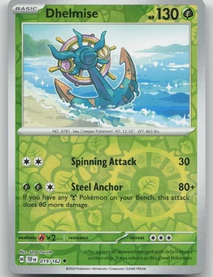 Dhelmise 019/162 Uncommon SV05: Temporal Forces NM Reverse Holo - Image 1 of 2