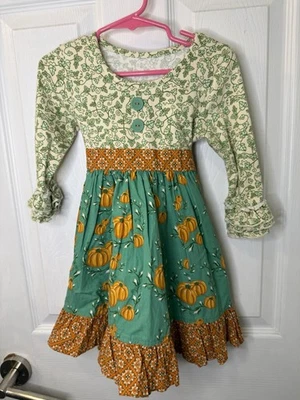 Vestido Eleanor Rose Pumpkins and Vines Rhonda Boutique Acción de Gracias Otoño Talla 2 Foto 1 de 4