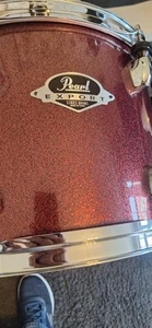 Pearl Export EXX 13 x 9 + 12 x 8 Rack Toms in Black Cherry Glitter - Picture 1 of 10