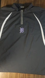 mlb Randle Detroit Tigers 1/4-Zip Pullover Jacket Size Men Large - Picture 1 of 6