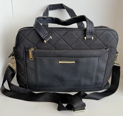 Steve Madden Quilted Laptop Work Tote Bag Black - Image 1 of 4