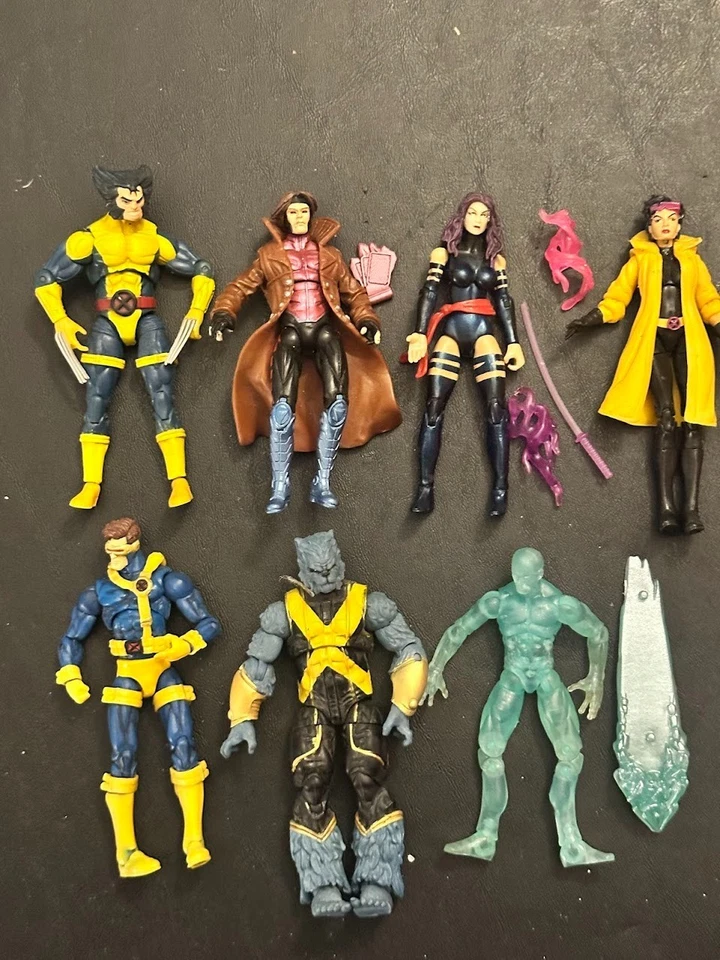 Marvel Universe 3.75" X-Men Lote x7: Psylocke, Jubilee, Gambito, Cíclope, Bestia Foto 1 de 1