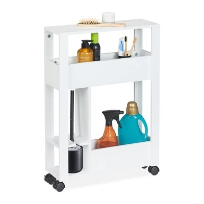 Nischenwagen Rollwagen Bad-Rollwagen Toilettenregal Nischen-Rollwagen Badezimmer - Bild 1 von 4