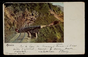 44-TRAINS & RAILROAD -MEXICO, Infiernillo(Sent to Durckeque in 1902) Undivided - Picture 1 of 2