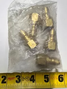 Bag of 5) 3/8" Parker Hydraulic Quick Couplings Brass Female NPT BST-N3 2700 PSI - Picture 1 of 2