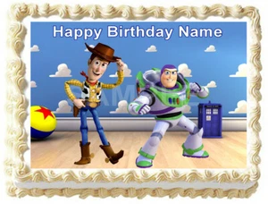 WOODY AND BUZZ LIGHTYEAR Toy Story Edible cake topper image Party - Picture 1 of 10