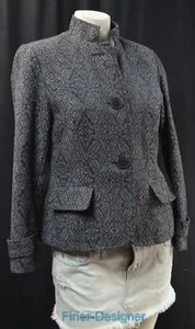 CWC Coldwater Creek Jacket Blazer light coat shabby grey pattern pleated P 8 NEW - Picture 1 of 6