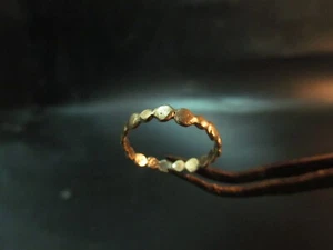 Wedding ring for women. 14k yellow gold wedding band for women. Unique ring - Picture 1 of 11