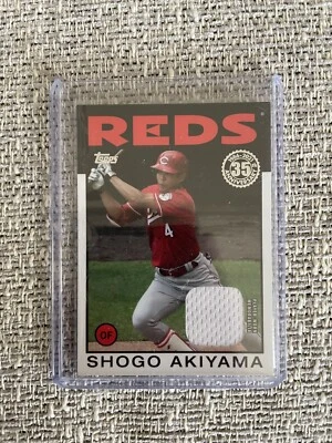 2021 Topps Series 1 SHOGO AKIYAMA 86 Topps Jersey Relic Reds - Image 1 of 2