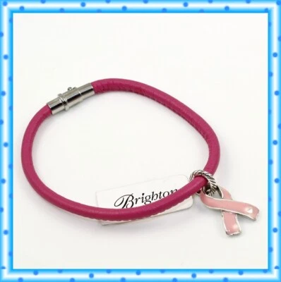 Браслет с брелоками Brighton Coachella розовый размер M с лентой рака молочной железы новый с Ярлыками $42 - Изображение 1 из 3