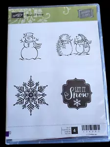 Stampin' Up! BEST OF SNOW (4) Stamps-Retired/ Winter Snowman Hedgehogs - Picture 1 of 3