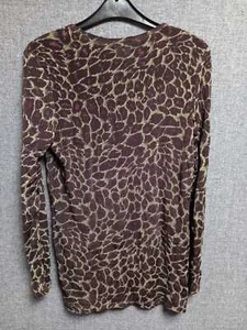 Kim & Co animal print top brown/praline Size M DH015 HH 10 - Picture 1 of 3