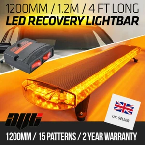 120cm 1.2M 48" Van Truck LED Amber Light Bar Beacon Hazard Recovery Lightbar - Picture 1 of 5